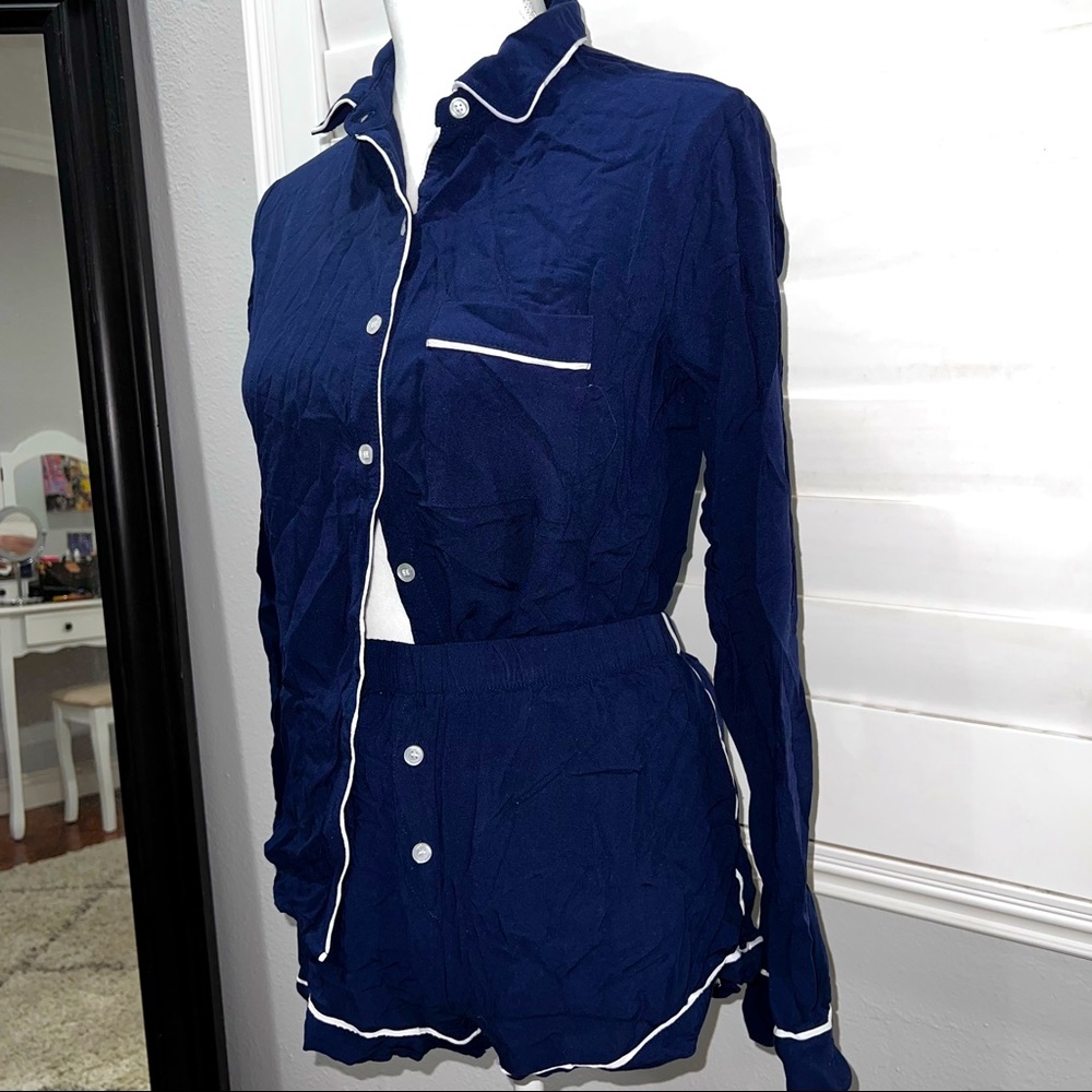Navy Two Piece Sleepwear